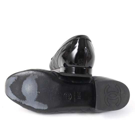 CHANEL Ballet shoes 23B G45122 Main: Leather, Main: Patent leather black Women 36 1/2C Used Authentic