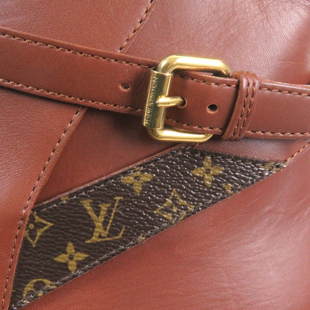 LOUIS VUITTON short boots Main: Leather Brown gold Arclight line mens 42 Used Authentic