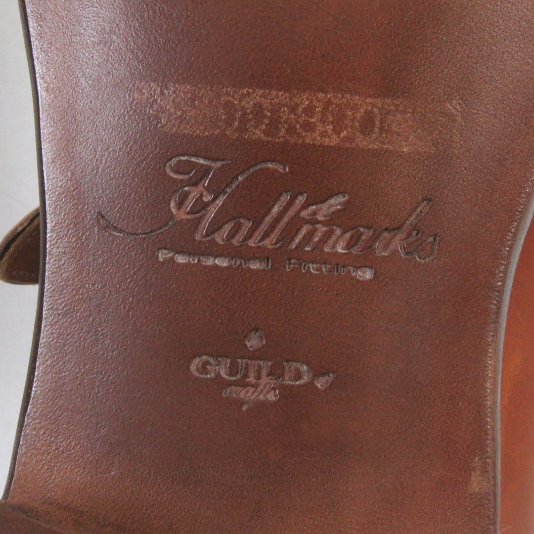 Hall&Marks Dress shoes Main: Leather Brown Goofy Guild of Crafts mens 8 Used Authentic