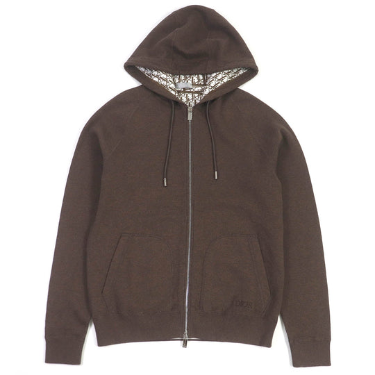 Dior HOMME Hoodie 113M221AT225 Main: 91% cotton, Main: 9% cashmere, Part: 100% rayon Brown mens S Used Authentic