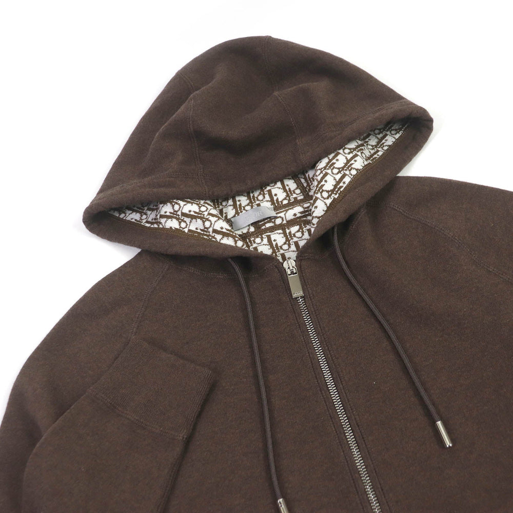 Dior HOMME Hoodie 113M221AT225 Main: 91% cotton, Main: 9% cashmere, Part: 100% rayon Brown mens S Used Authentic