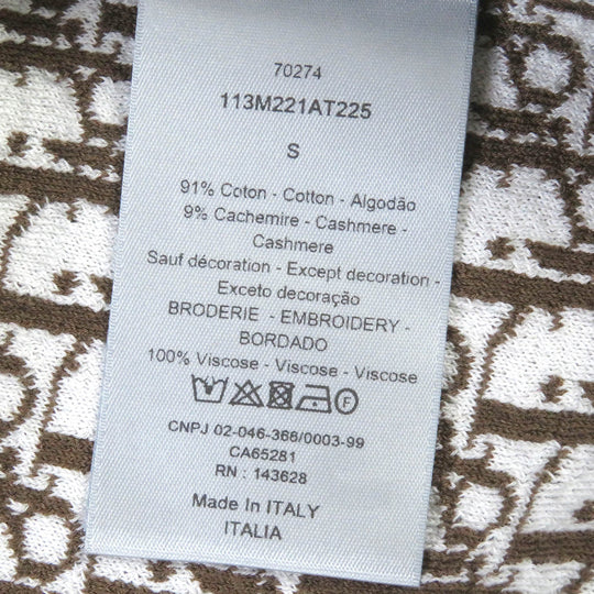 Dior HOMME Hoodie 113M221AT225 Main: 91% cotton, Main: 9% cashmere, Part: 100% rayon Brown mens S Used Authentic