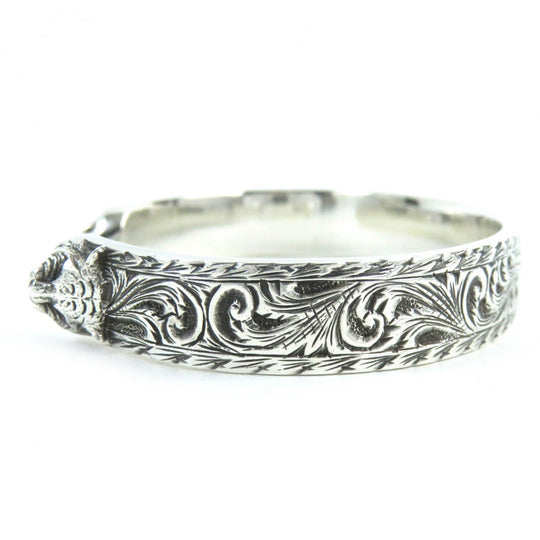 GUCCI Bangle Main�FAG925 Silver mens 17 Used Authentic