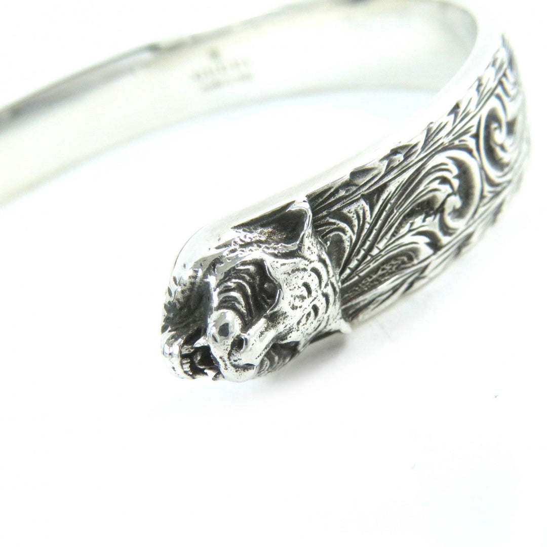 GUCCI Bangle Main�FAG925 Silver mens 17 Used Authentic