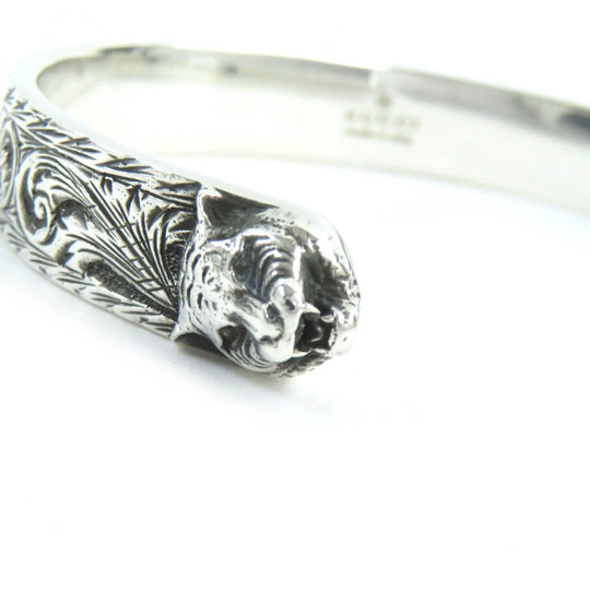 GUCCI Bangle Main�FAG925 Silver mens 17 Used Authentic