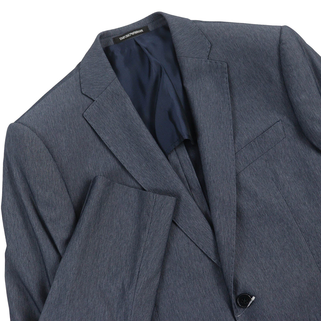 EMPORIO ARMANI suit Outer: 81% cotton, Outer: 19% polyurethane, Lining: 50% acetate, Lining: 50% rayon, Sleeve lining: 100% rayon Navy M LINE mens 46 Used Authentic