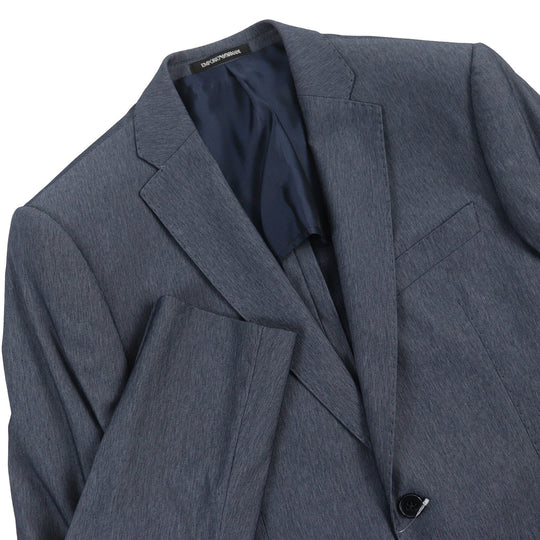 EMPORIO ARMANI suit Outer: 81% cotton, Outer: 19% polyurethane, Lining: 50% acetate, Lining: 50% rayon, Sleeve lining: 100% rayon Navy M LINE mens 46 Used Authentic