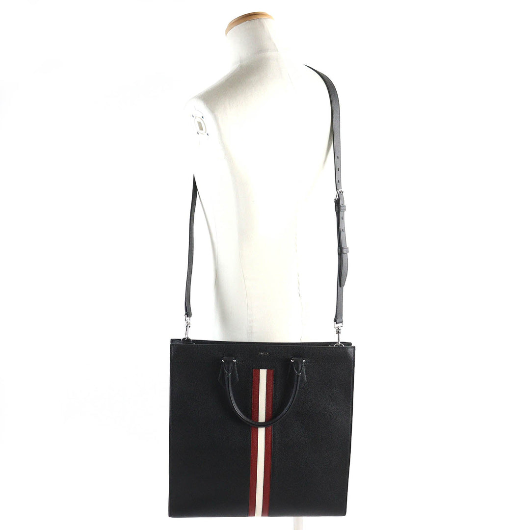 BALLY Shoulder Bag Main: Leather black red beige SAMOA TSP Samoa mens Used Authentic