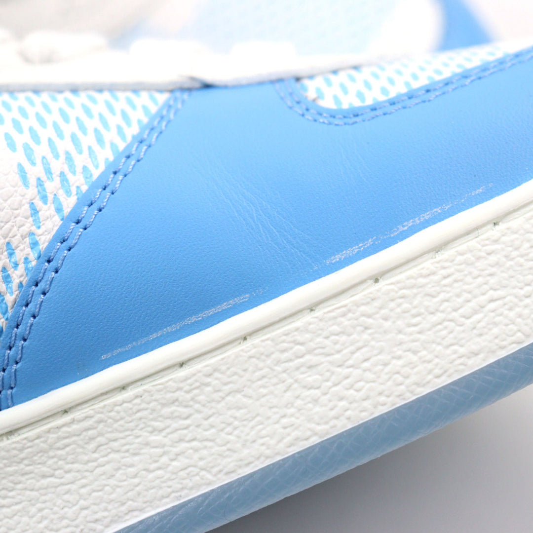 LOUIS VUITTON High cut sneakers 1AA0D3 Main: Leather White light blue Rivoli line mens 6 Used Authentic