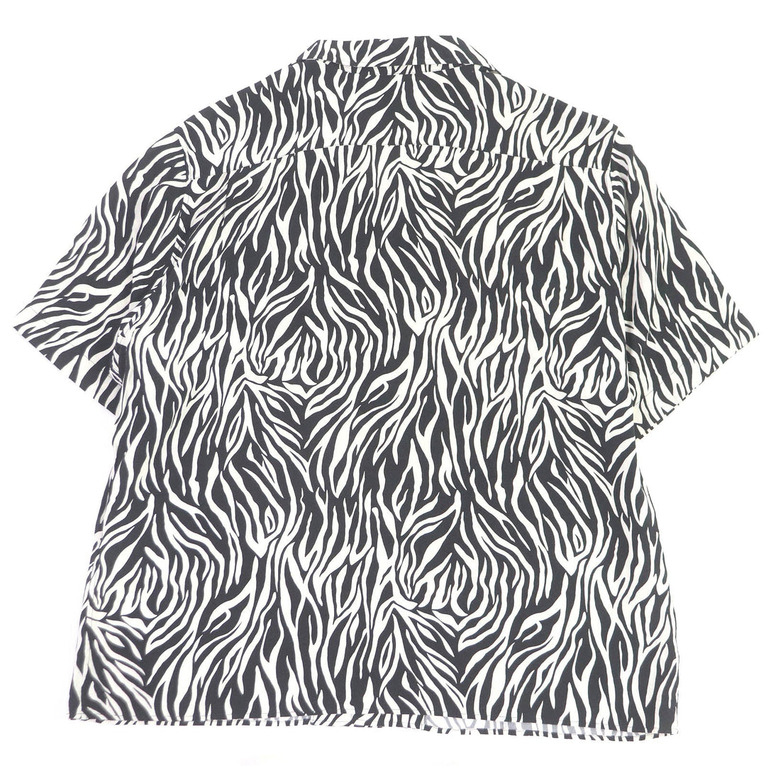 CELINE Short sleeve shirt 2C036843H Main: 100% rayon White black mens 41 Used Authentic