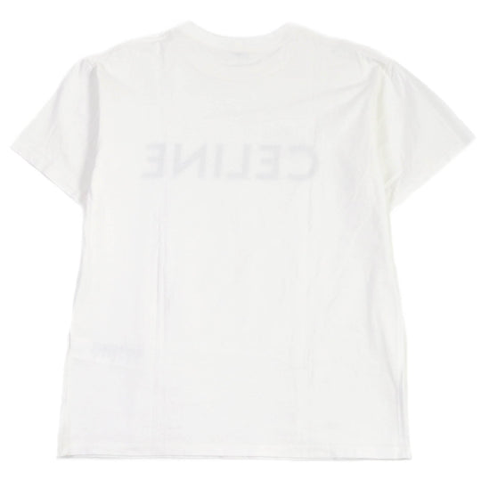 CELINE Short sleeve T-shirt 2X764671Q Main: 100% cotton Ecru Black mens XXS Used Authentic
