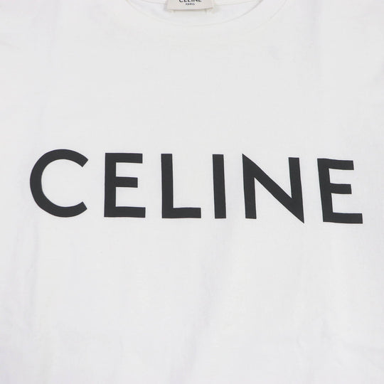 CELINE Short sleeve T-shirt 2X764671Q Main: 100% cotton Ecru Black mens XXS Used Authentic