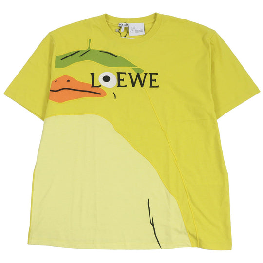 LOEWE Short sleeve T-shirt S928Y22J03 Main: 100% cotton, Part: 100% polyester yellow mens M Used Authentic