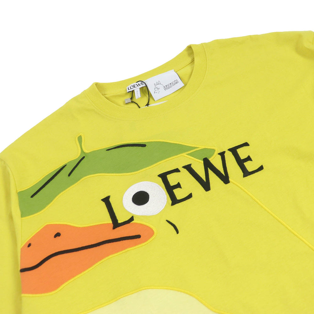 LOEWE Short sleeve T-shirt S928Y22J03 Main: 100% cotton, Part: 100% polyester yellow mens M Used Authentic