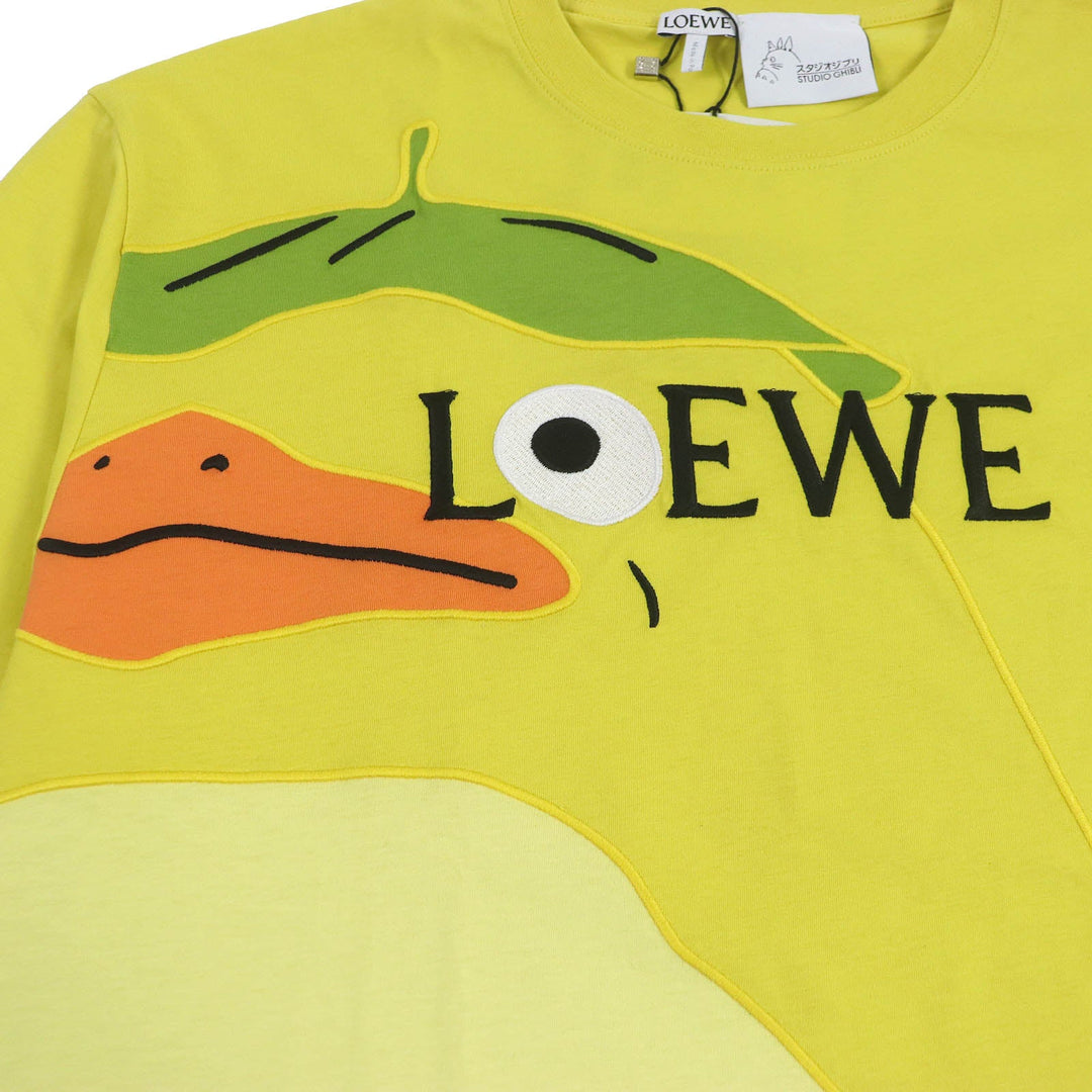 LOEWE Short sleeve T-shirt S928Y22J03 Main: 100% cotton, Part: 100% polyester yellow mens M Used Authentic