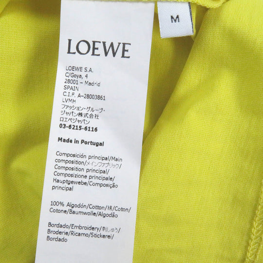 LOEWE Short sleeve T-shirt S928Y22J03 Main: 100% cotton, Part: 100% polyester yellow mens M Used Authentic