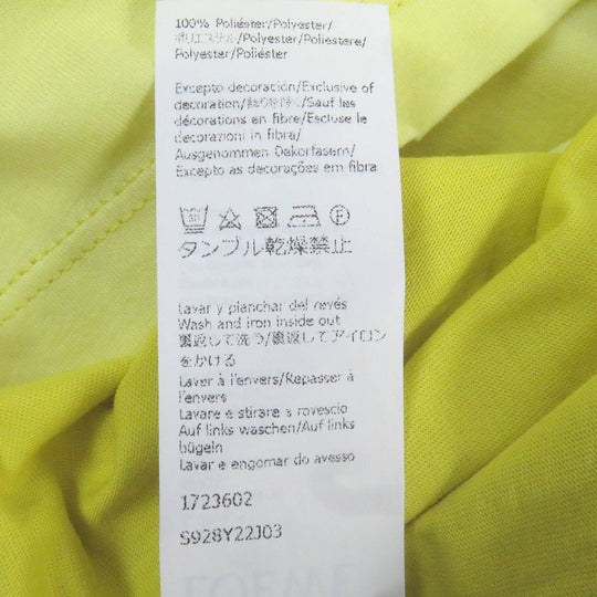 LOEWE Short sleeve T-shirt S928Y22J03 Main: 100% cotton, Part: 100% polyester yellow mens M Used Authentic