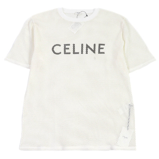 CELINE Short sleeve T-shirt 2X59A950P Main: 100% cotton white mens M Used Authentic
