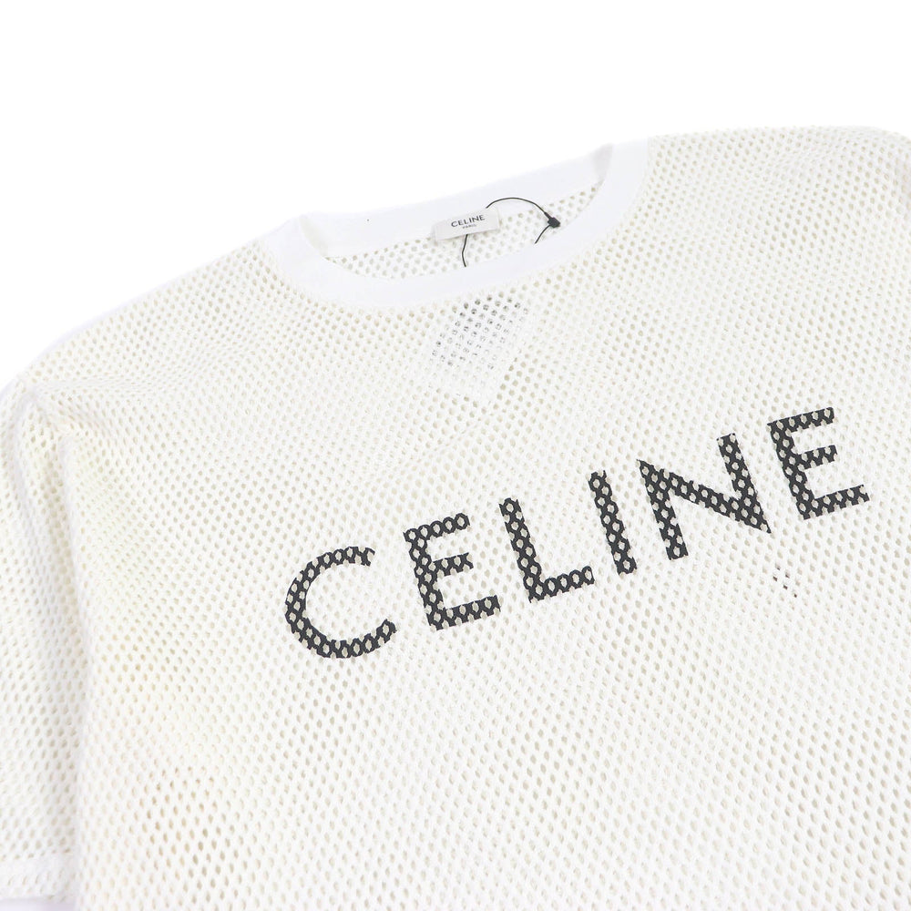 CELINE Short sleeve T-shirt 2X59A950P Main: 100% cotton white mens M Used Authentic