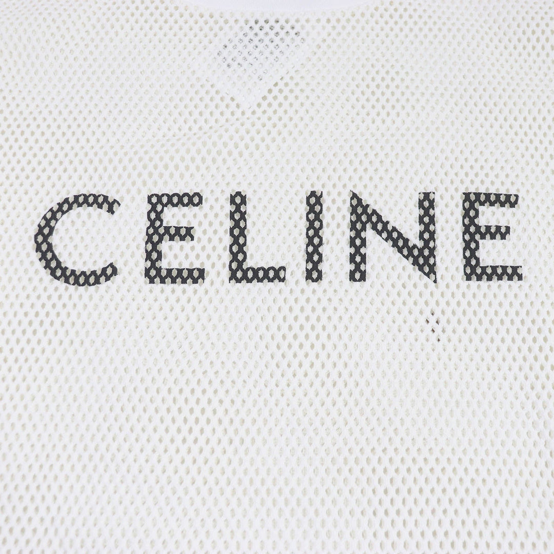 CELINE Short sleeve T-shirt 2X59A950P Main: 100% cotton white mens M Used Authentic