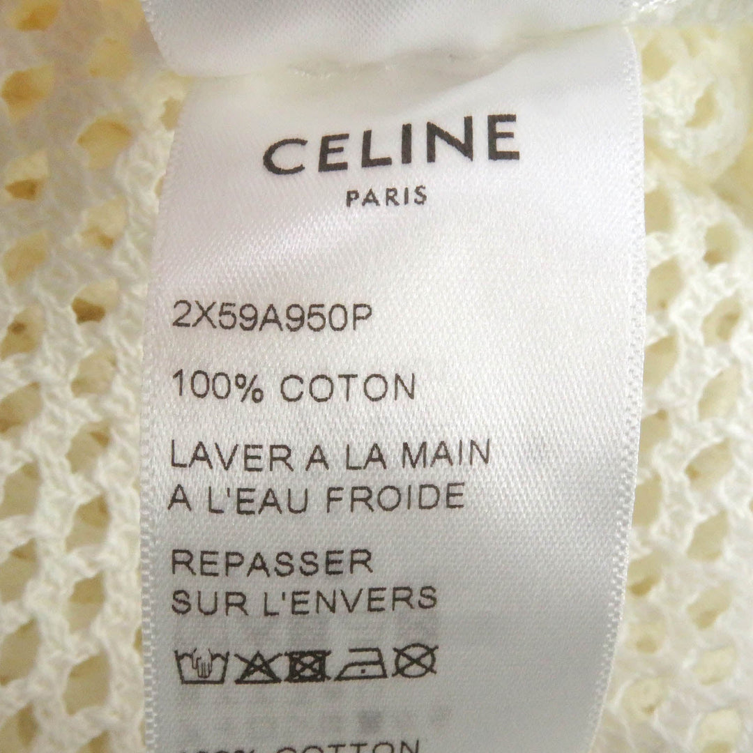 CELINE Short sleeve T-shirt 2X59A950P Main: 100% cotton white mens M Used Authentic
