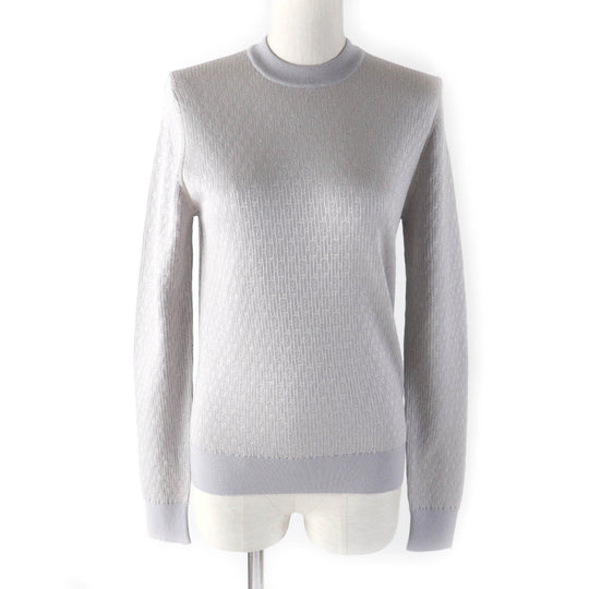 FENDI knit FZX849 Main: 67% wool, Main: 31% viscose, Main: 2% elastane gray Women 40 Used Authentic