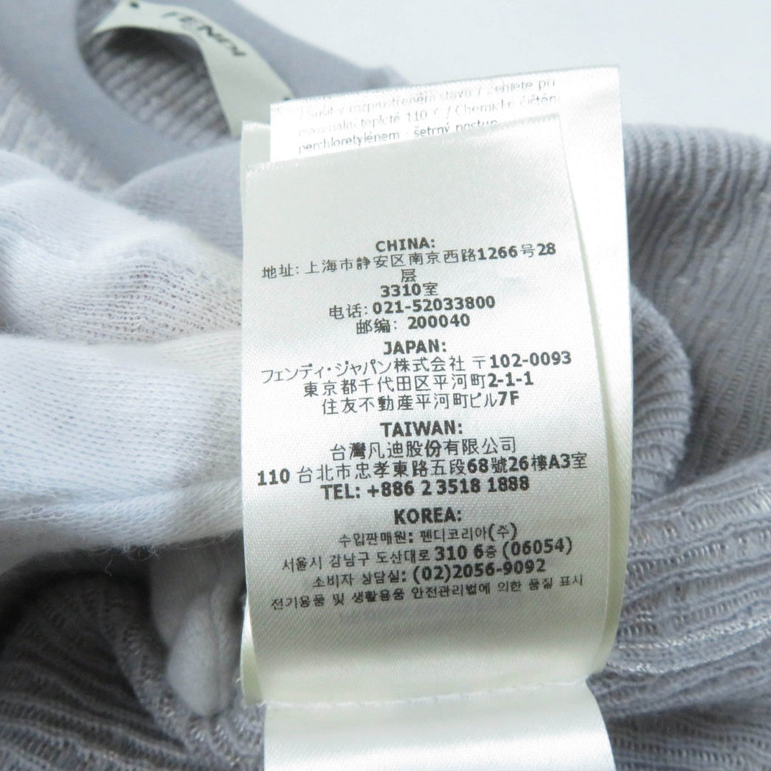 FENDI knit FZX849 Main: 67% wool, Main: 31% viscose, Main: 2% elastane gray Women 40 Used Authentic