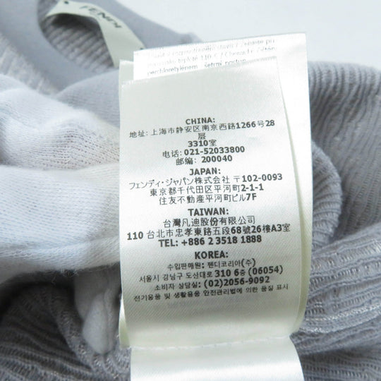 FENDI knit FZX849 Main: 67% wool, Main: 31% viscose, Main: 2% elastane gray Women 40 Used Authentic