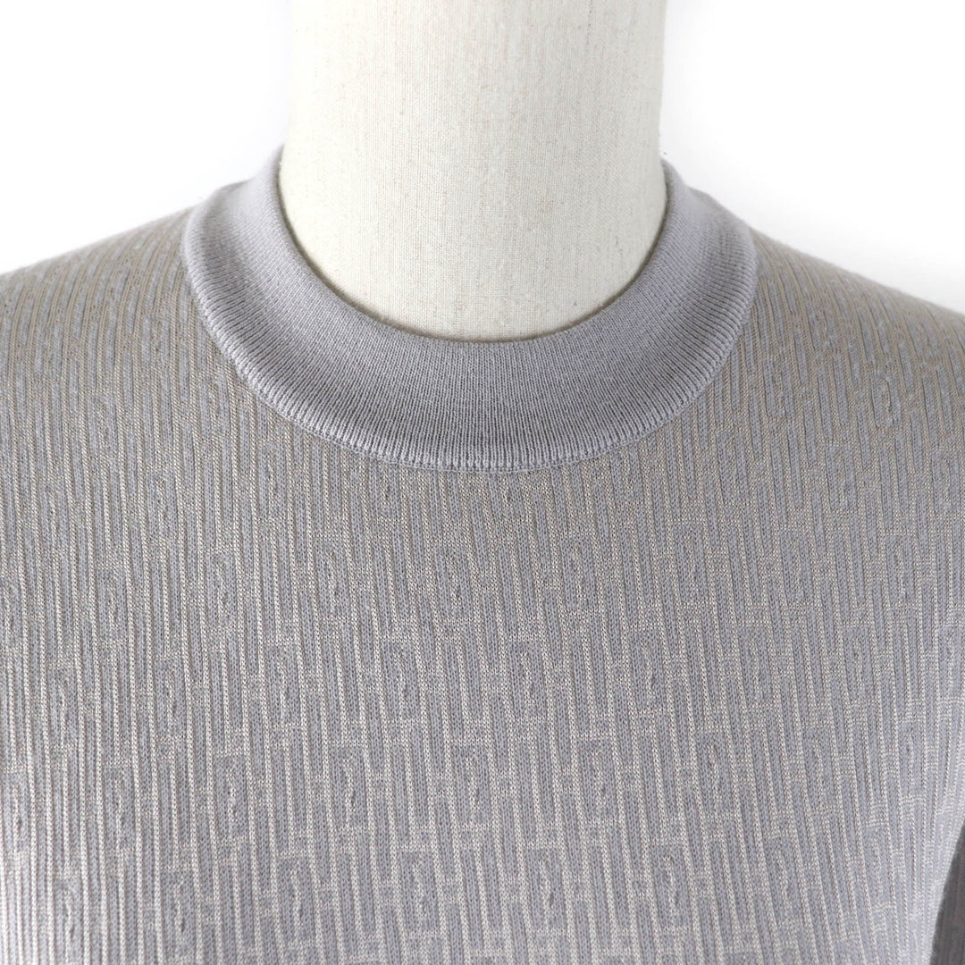 FENDI knit FZX849 Main: 67% wool, Main: 31% viscose, Main: 2% elastane gray Women 40 Used Authentic