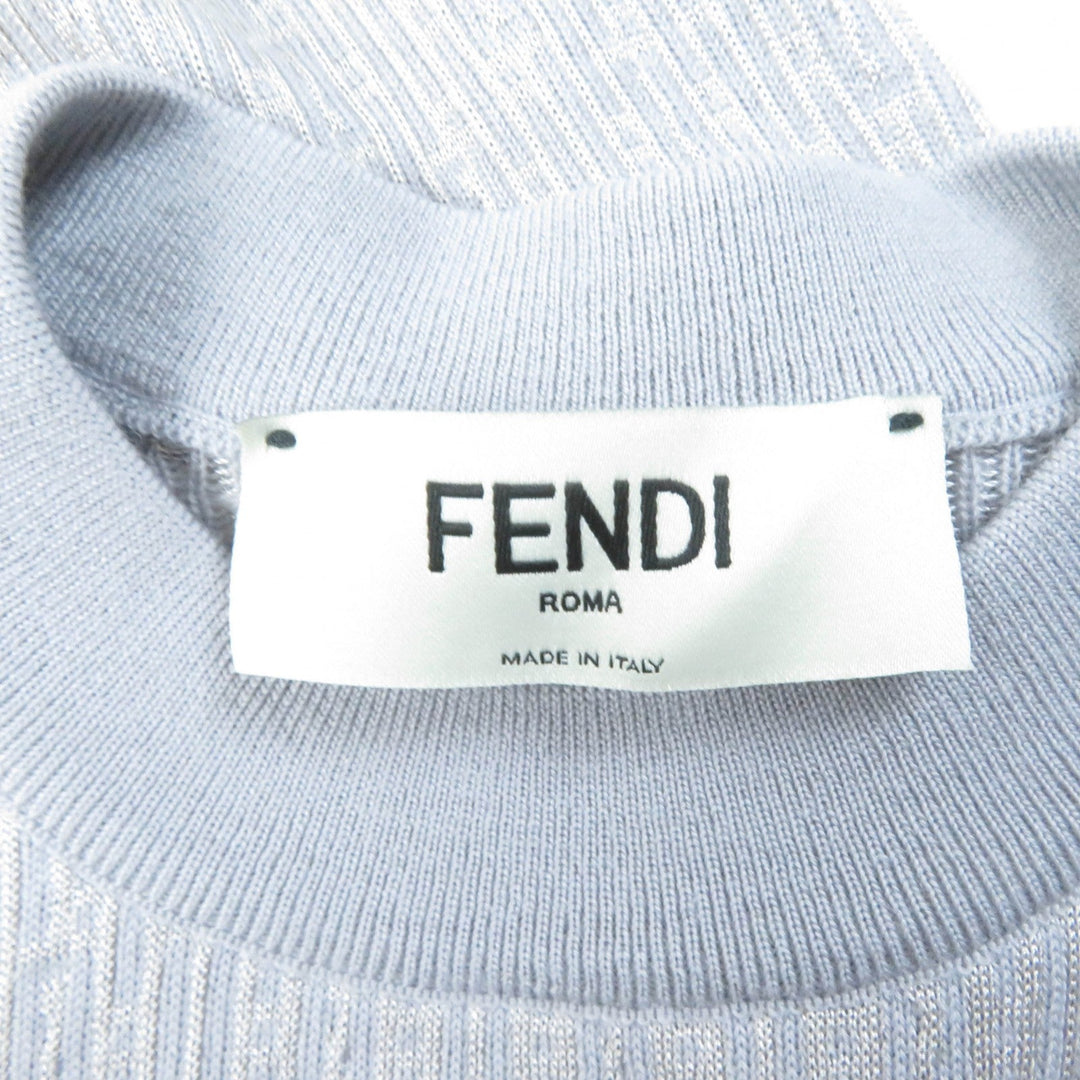 FENDI knit FZX849 Main: 67% wool, Main: 31% viscose, Main: 2% elastane gray Women 40 Used Authentic
