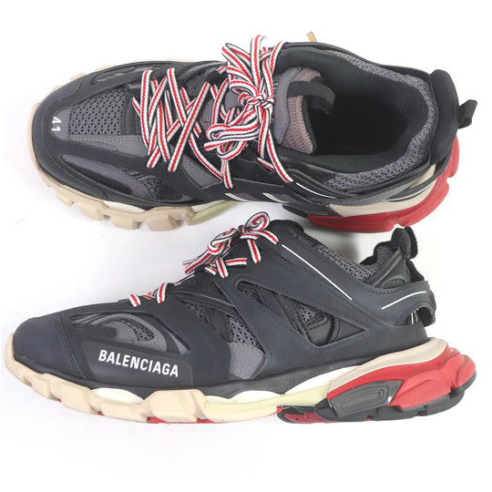 BALENCIAGA Low cut sneakers 542023 Leather black Track mens 41 Used Authentic