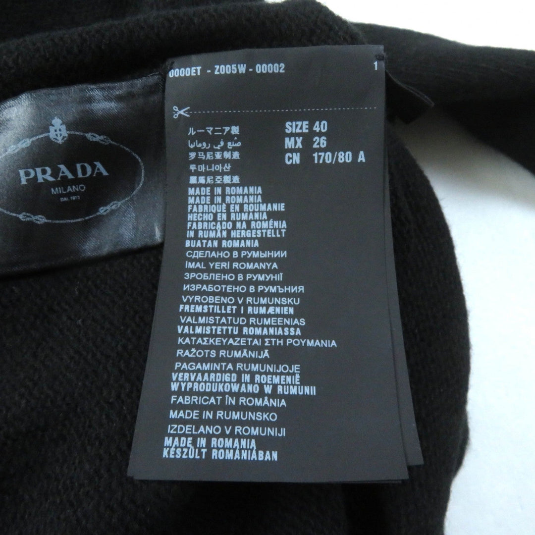 PRADA knit Main: 70% wool, Main: 30% cashmere black Women 40 Used Authentic