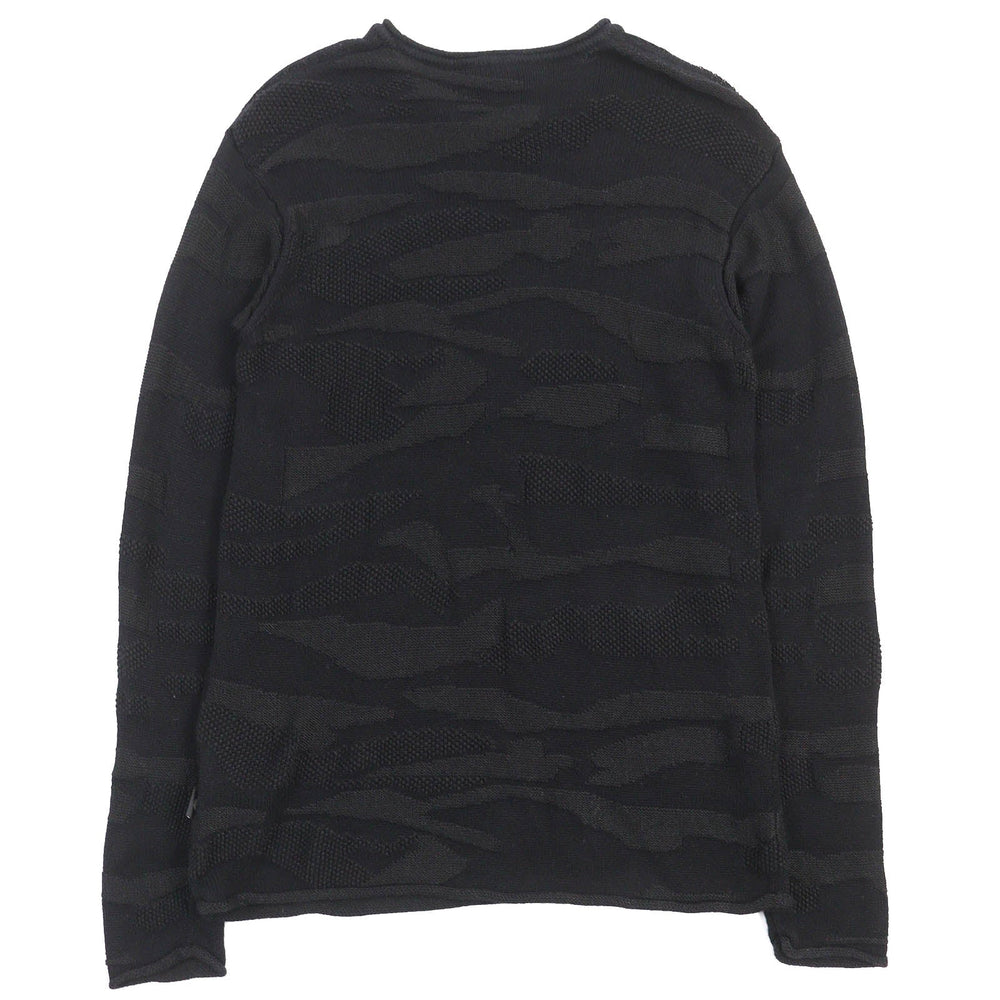 EMPORIO ARMANI knit 3Z1MY1 Main: 59% viscose, Main: 41% cotton black mens M Used Authentic