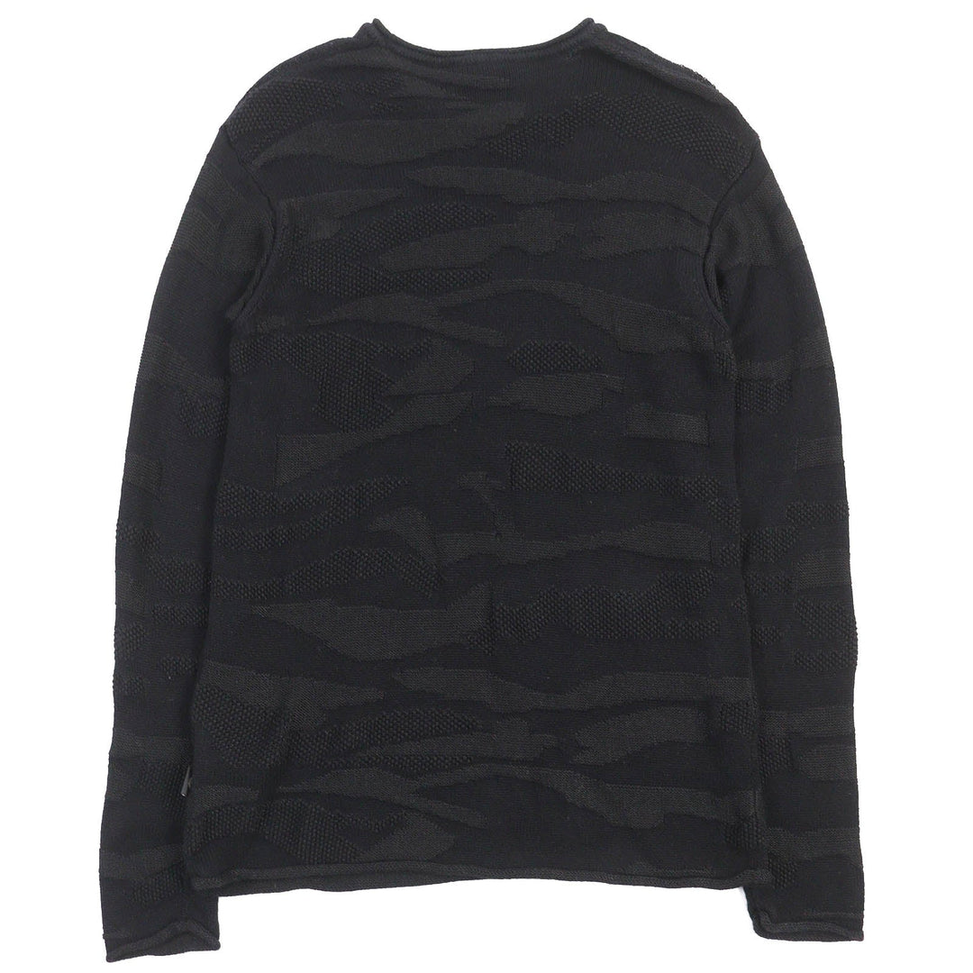 EMPORIO ARMANI knit 3Z1MY1 Main: 59% viscose, Main: 41% cotton black mens M Used Authentic