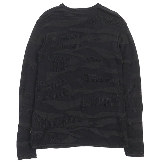 EMPORIO ARMANI knit 3Z1MY1 Main: 59% viscose, Main: 41% cotton black mens M Used Authentic