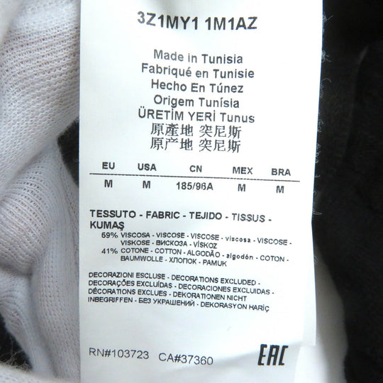 EMPORIO ARMANI knit 3Z1MY1 Main: 59% viscose, Main: 41% cotton black mens M Used Authentic