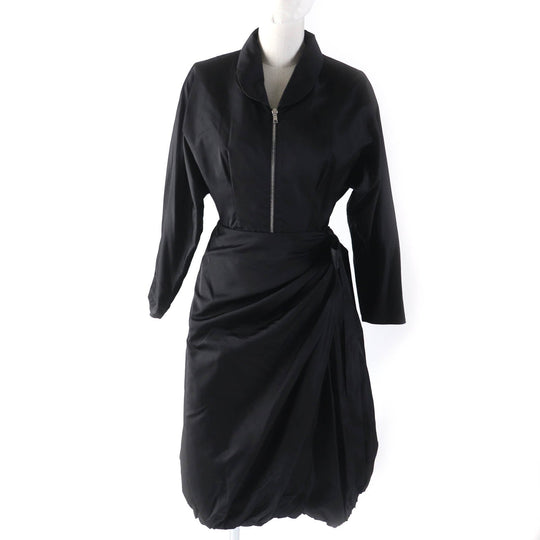 PRADA one piece P3C98 Main: 100% silk black Women 38 Used Authentic