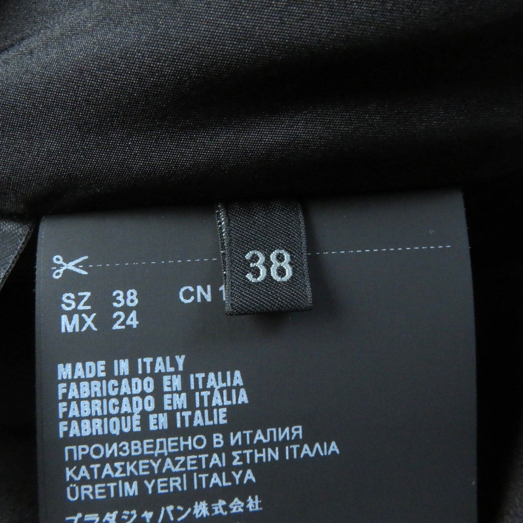 PRADA one piece P3C98 Main: 100% silk black Women 38 Used Authentic