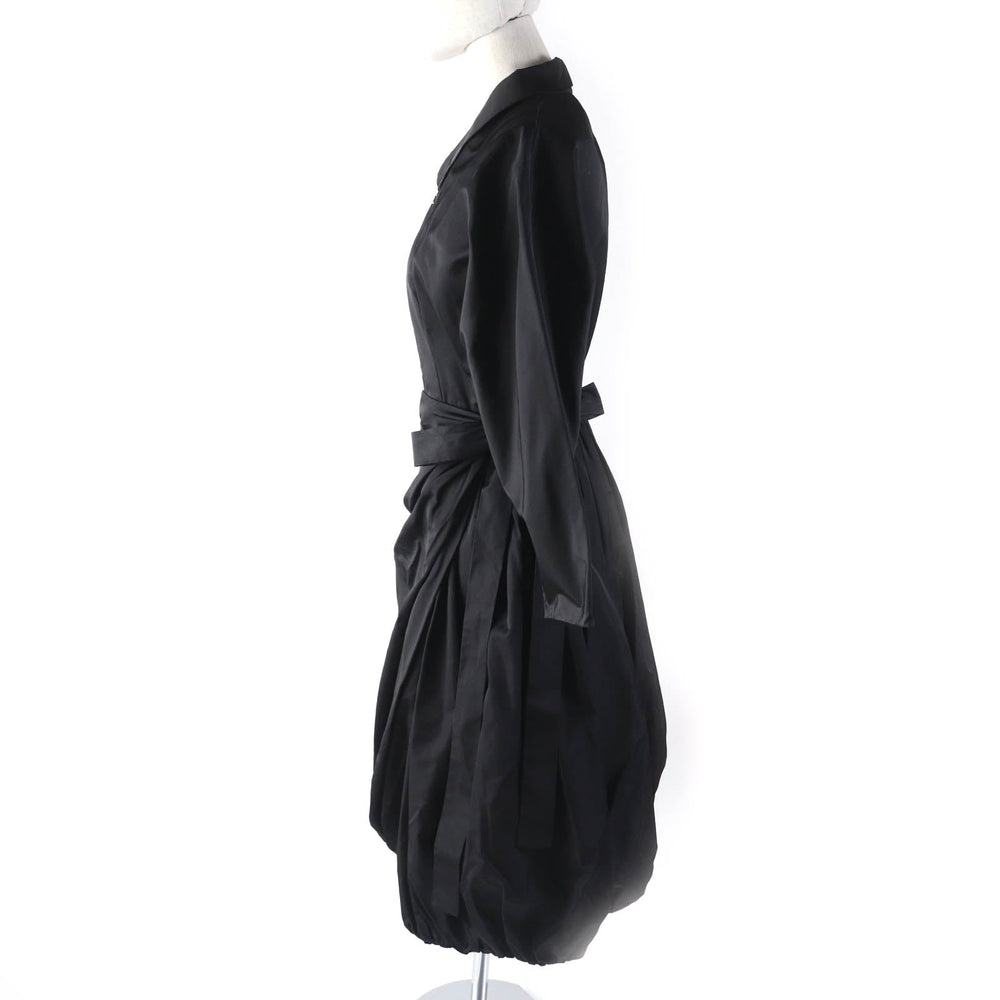 PRADA one piece P3C98 Main: 100% silk black Women 38 Used Authentic