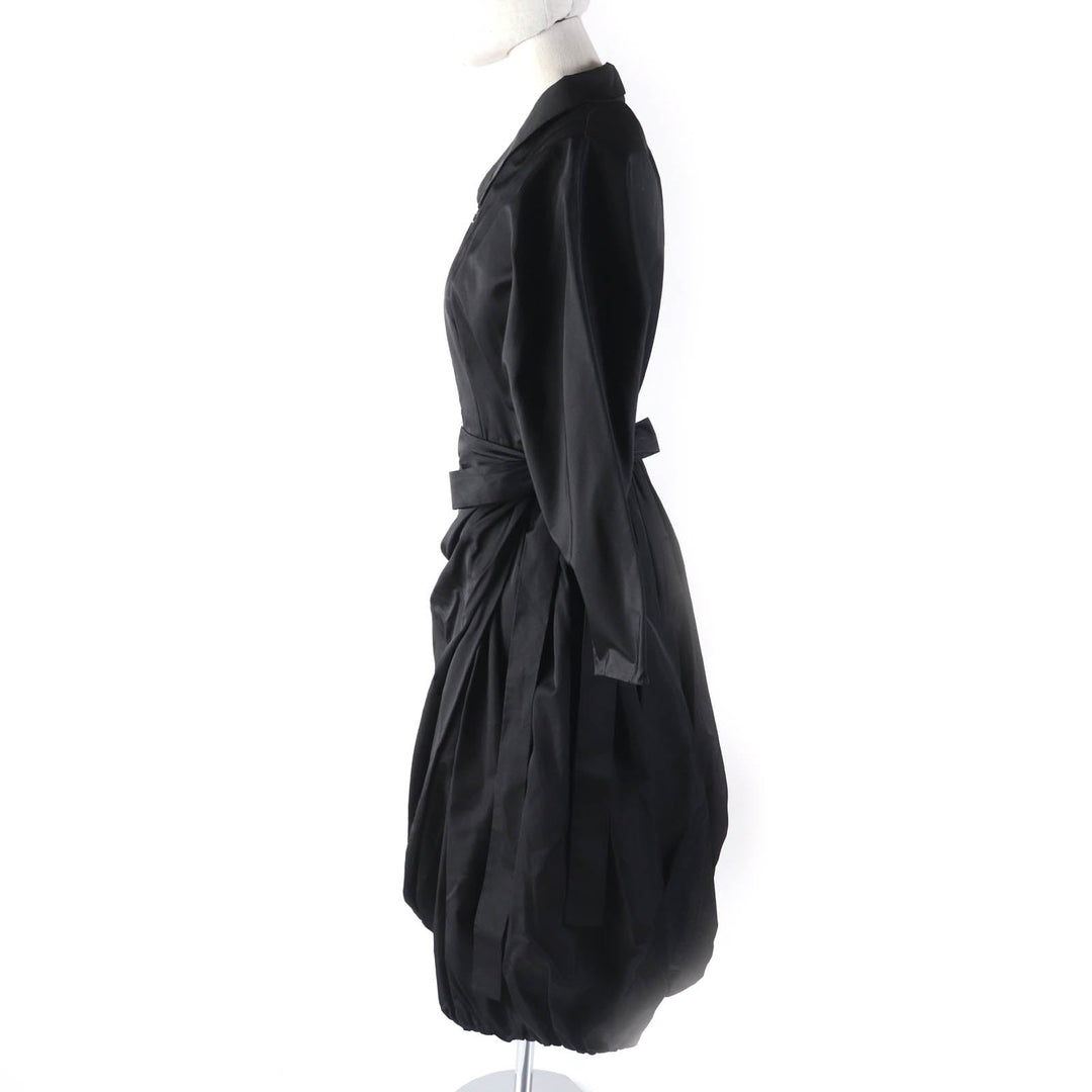 PRADA one piece P3C98 Main: 100% silk black Women 38 Used Authentic