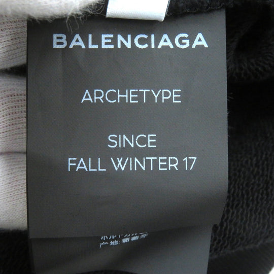 BALENCIAGA Hoodie 651795 Main: 100% cotton black mens L Used Authentic