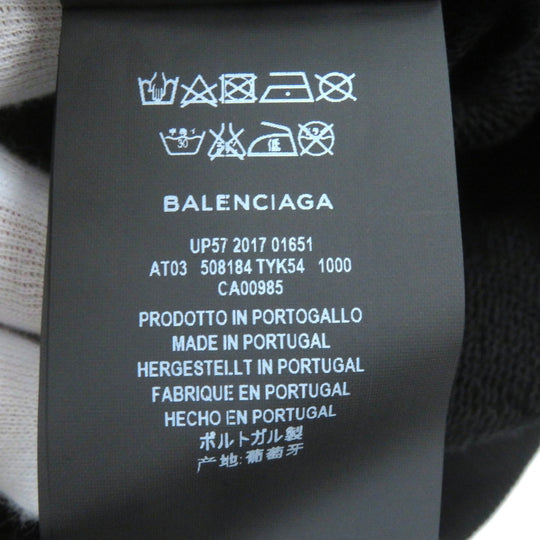 BALENCIAGA Hoodie 651795 Main: 100% cotton black mens L Used Authentic