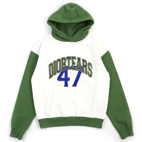 Dior HOMME Hoodie 393J678A0807 Main: 100% cotton, some parts: 50% wool, some parts: 50% acrylic Green white mens M Used Authentic