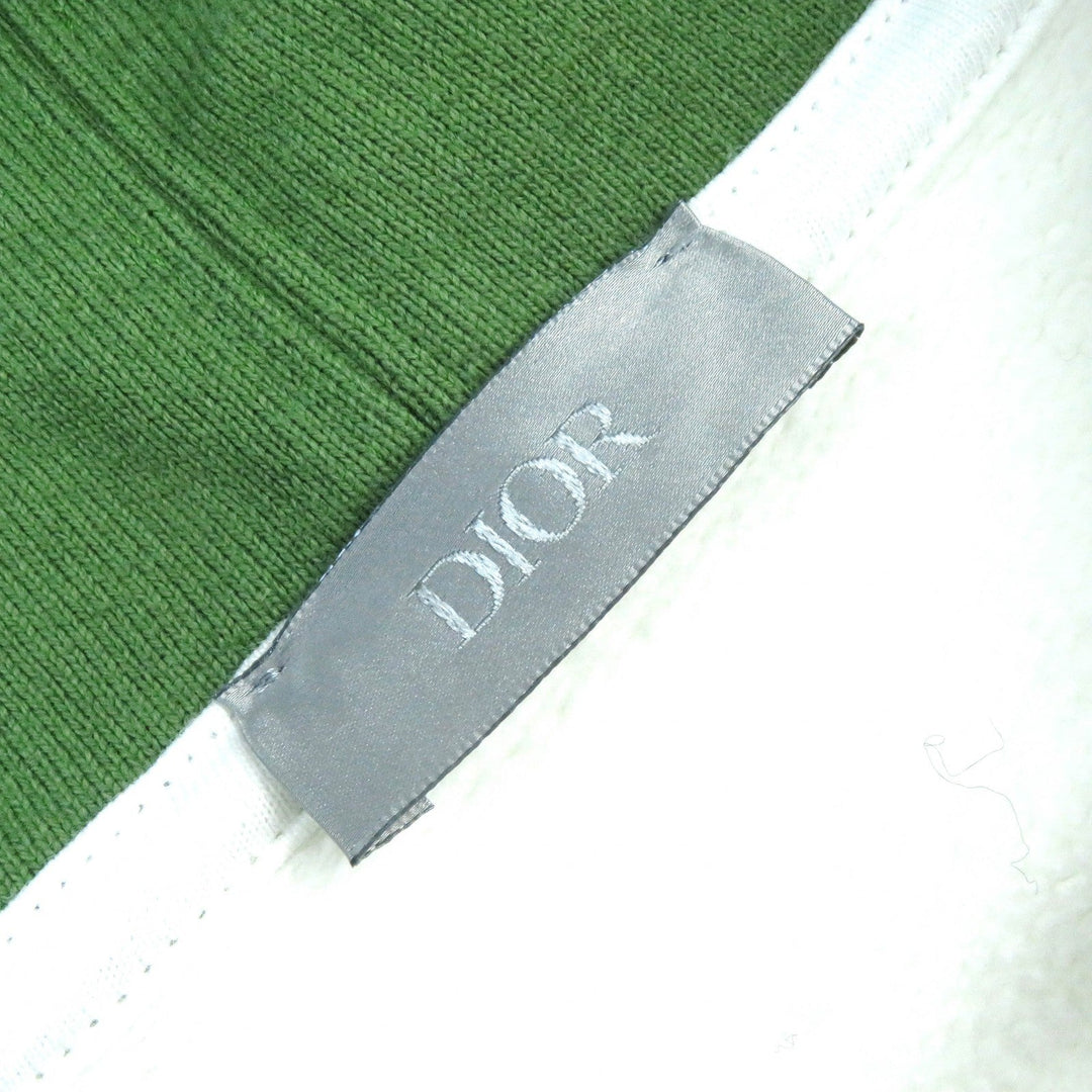 Dior HOMME Hoodie 393J678A0807 Main: 100% cotton, some parts: 50% wool, some parts: 50% acrylic Green white mens M Used Authentic