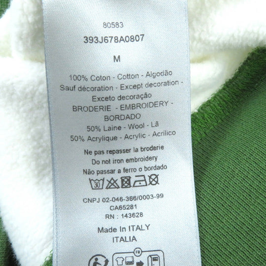 Dior HOMME Hoodie 393J678A0807 Main: 100% cotton, some parts: 50% wool, some parts: 50% acrylic Green white mens M Used Authentic