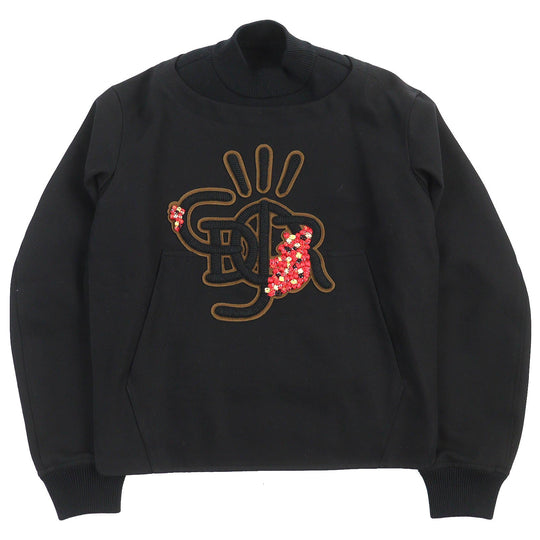 Dior HOMME sweat 283C683A3225 Outer: 100% cotton, Lining: 100% cupra, Part: 38% glass, Part: 30% cotton, Part: 20% polyester black mens 46 Used Authentic