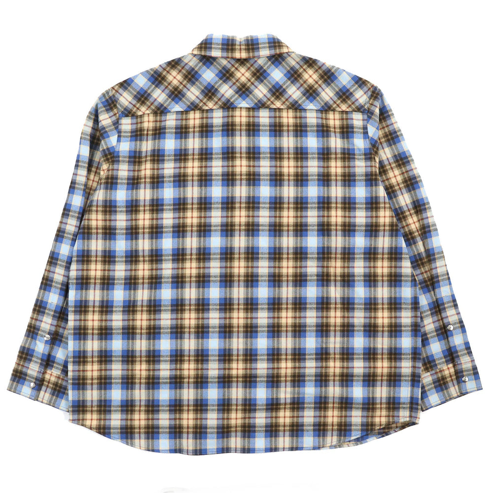 MONCLER Long sleeve shirt Outer material: 100% cotton Blue type Beige type CAMICIA Camicia mens TG 3XL Used Authentic