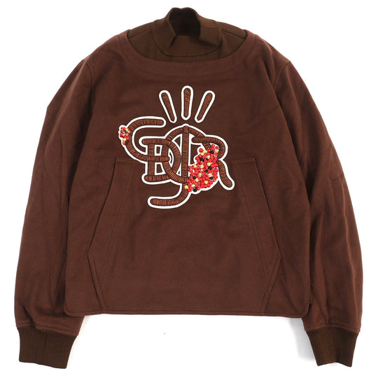 Dior HOMME sweat 283C683A3225 Outer: 100% cotton, Lining: 100% cupra, Part: 38% glass, Part: 30% cotton, Part: 20% polyester Brown mens 48 Used Authentic