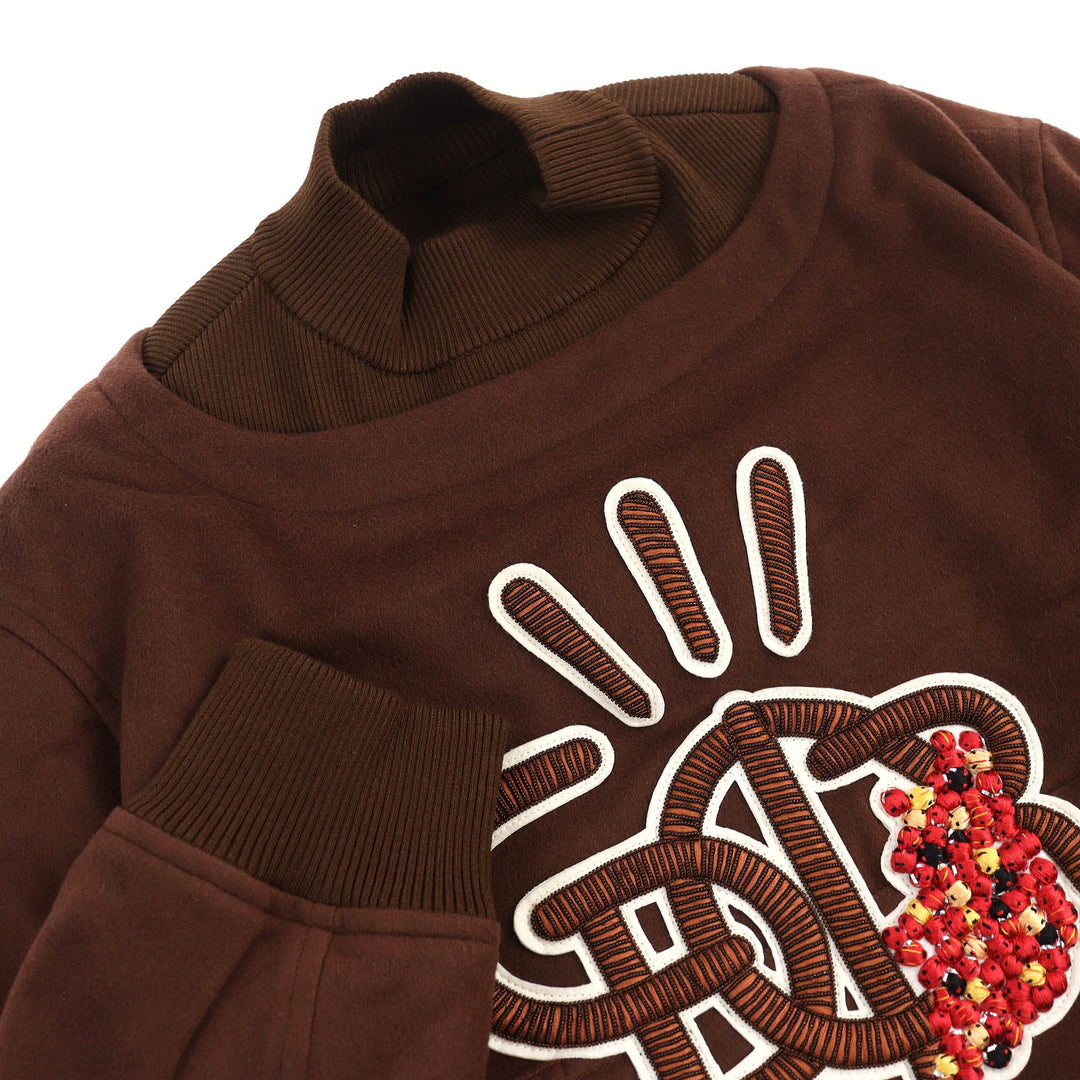 Dior HOMME sweat 283C683A3225 Outer: 100% cotton, Lining: 100% cupra, Part: 38% glass, Part: 30% cotton, Part: 20% polyester Brown mens 48 Used Authentic