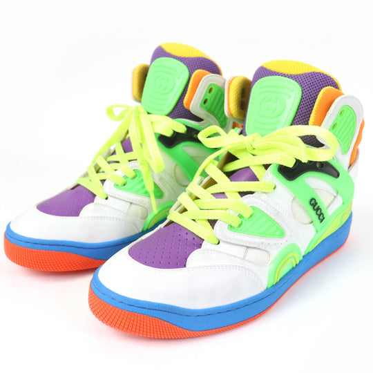 GUCCI High cut sneakers 661310 Main: Leather multicolor BASKET Women 37 Used Authentic